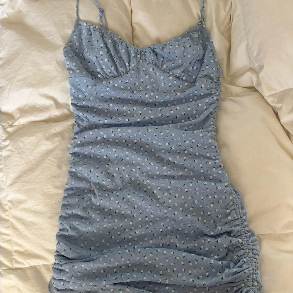 Princess Polly Blue Ruched Bodycon Mini Dress